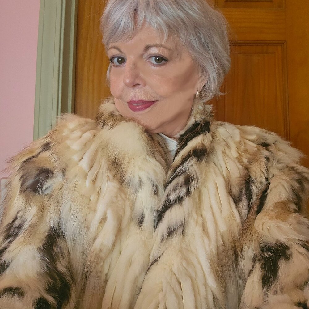Playful Multi-colored Fur Jacket
